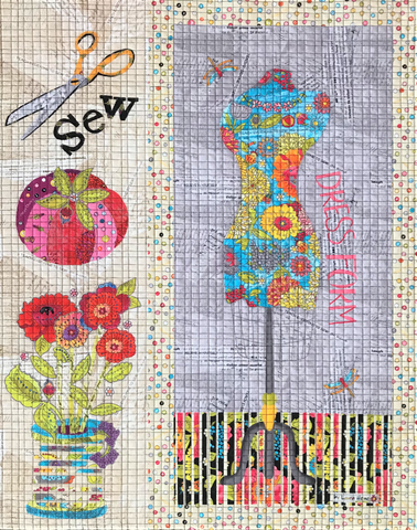 Sew Happy Collage Quilt Kit