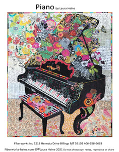 Piano Collage Quilt Pattern by Laura Heine