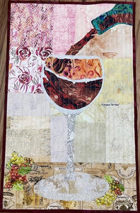 Vino (Wine Glass) Collage Quilt Kit