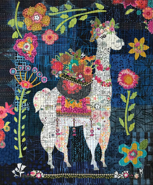 Indie (Llama) Collage Quilt Pattern by Laura Heine 30"W x 36"H