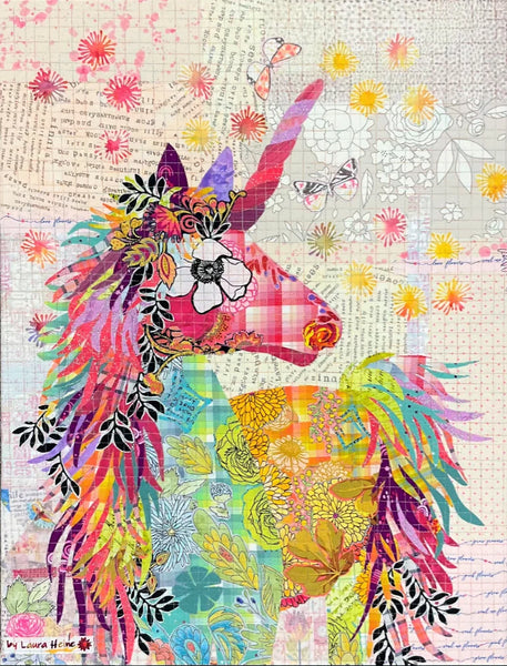 Mini Unicorn Collage Quilt Pattern by Laura Heine