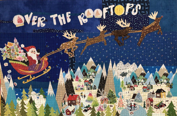 Over The Rooftops Collage Quilt Pattern by Laura Heine